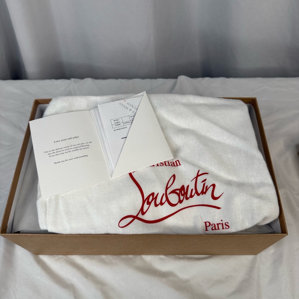 Christian Louboutin Black/Crystal Sv Version Roller 1c1s Flat Shoes - Picture 11 of 11